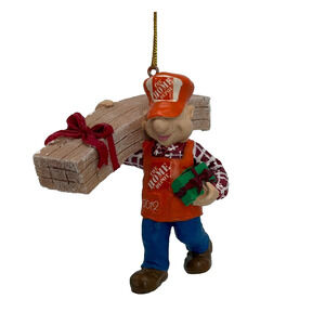 Home Depot 2012 Employee Carrying Lumber & Gifts Christmas Ornament